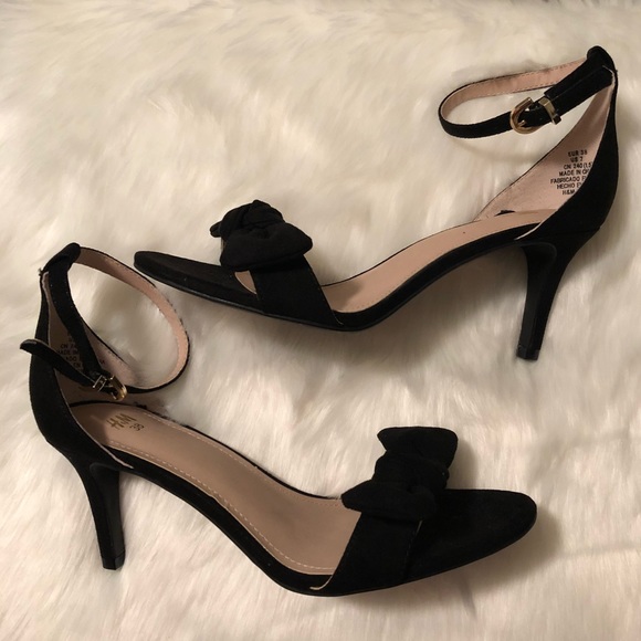 h&m black heeled sandals